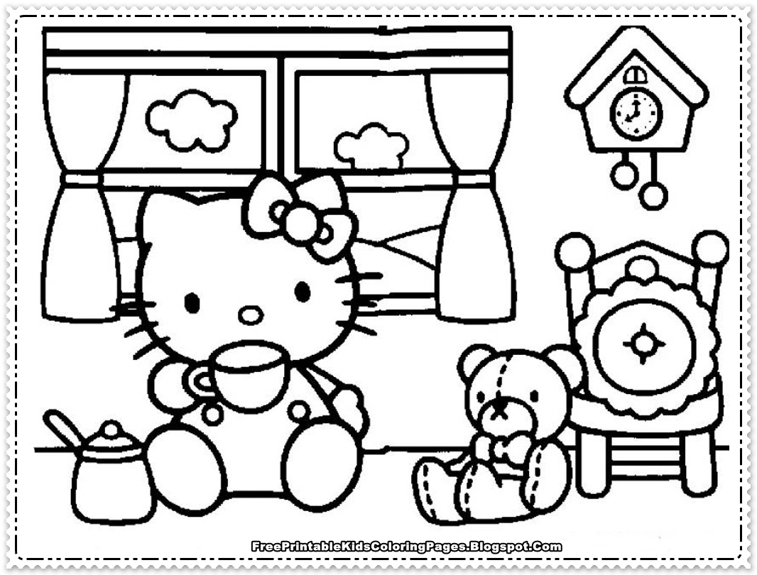 free printable coloring pages for girls hello kitty