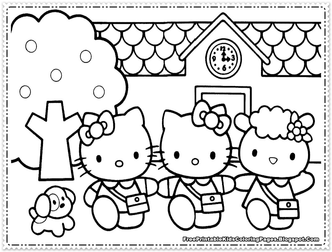 Hello Kitty Coloring Pages For Girls Free Printable Kids Coloring Pages