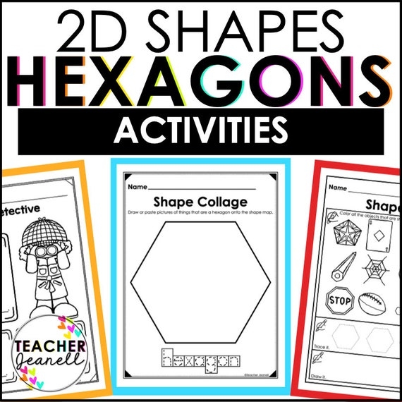 Hexagon 2D Shapes Worksheets Shape Recognition Activities Shape 