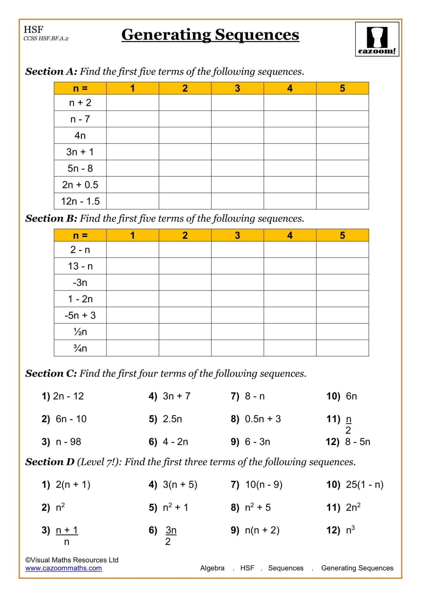 high school worksheets with answers