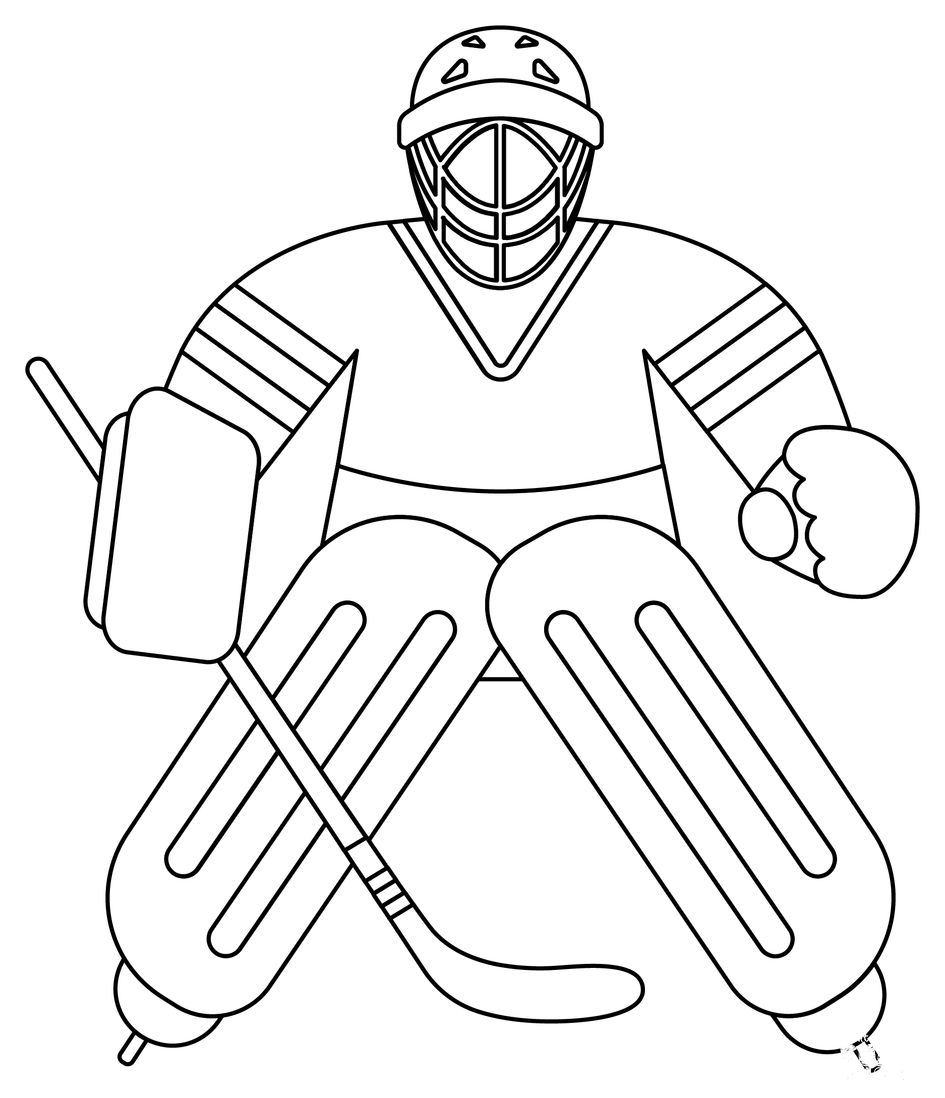 Hockey Goalie Coloring Page ColouringPages