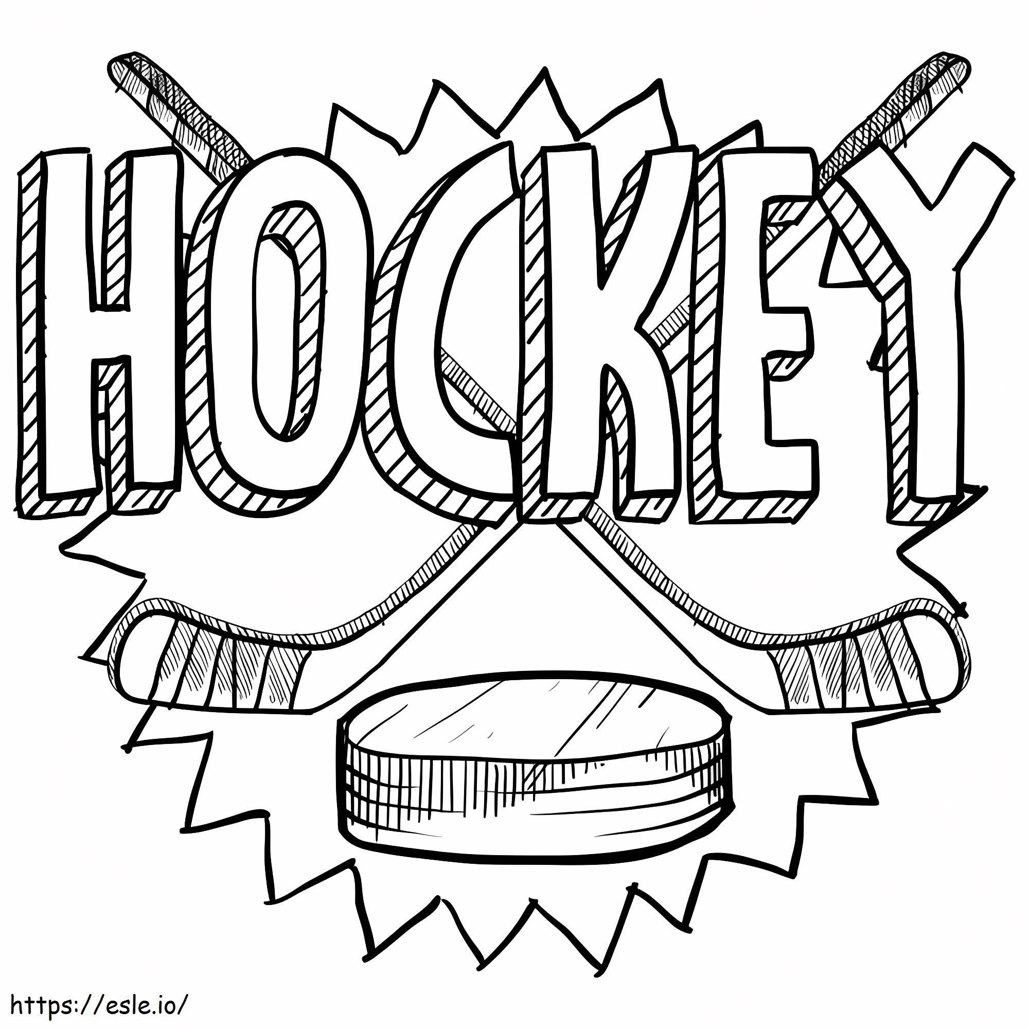 Coloring Page Hockey