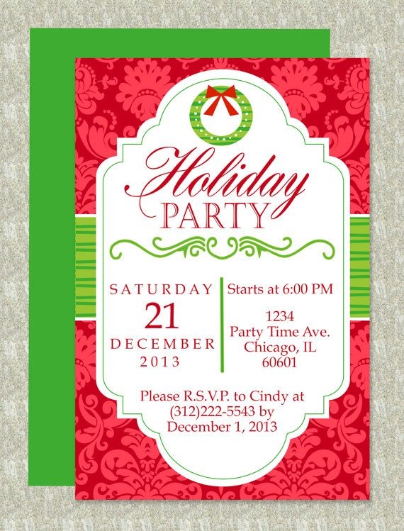 Holiday Party Invite Template Word Copaxwh
