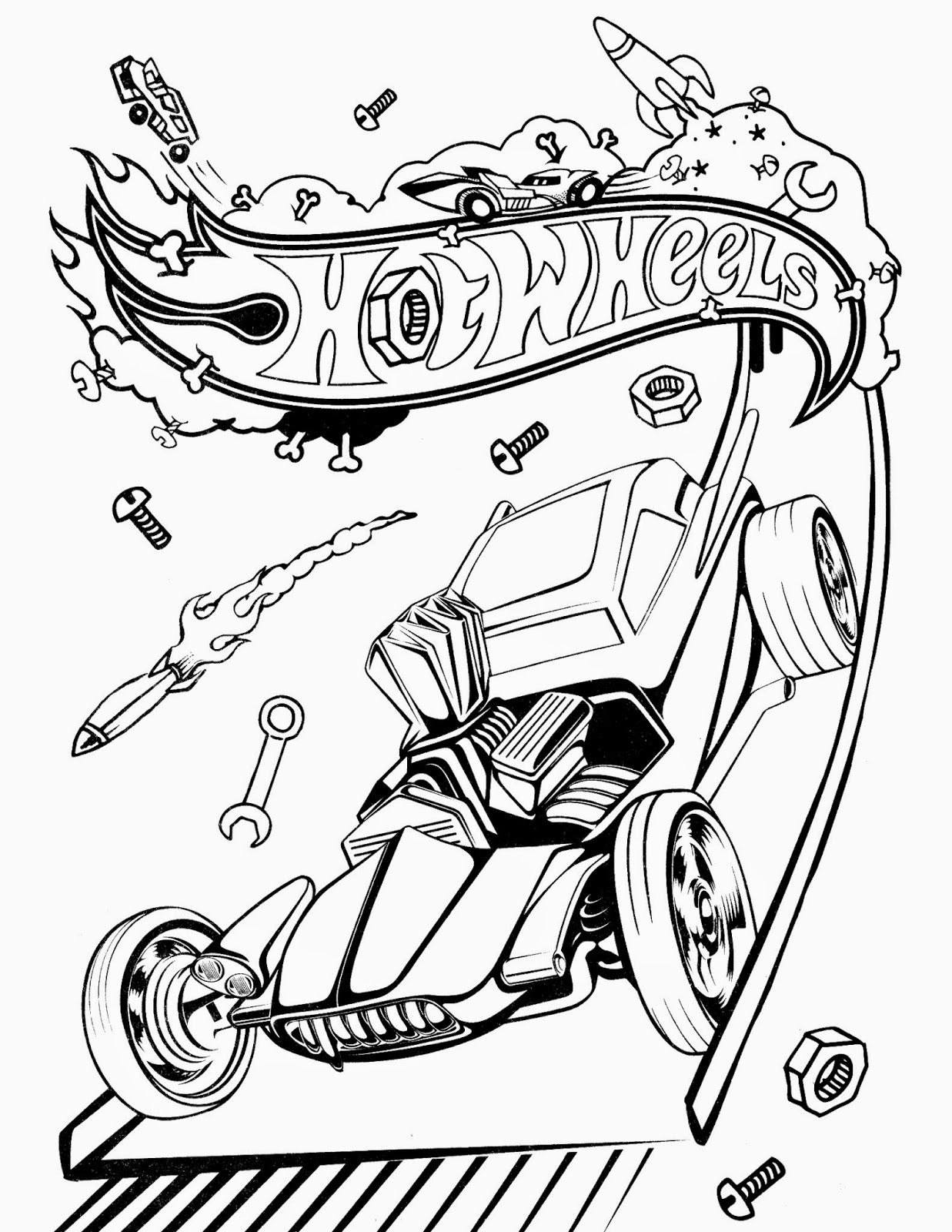 Hot Wheels Coloring Pages Printable