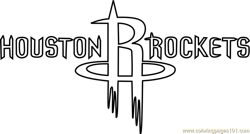 Houston Rockets Coloring Page For Kids Free NBA Printable Coloring 