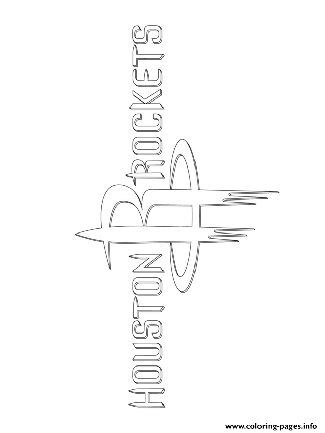 Houston Rockets Logo Nba Sport Coloring Pages Printable