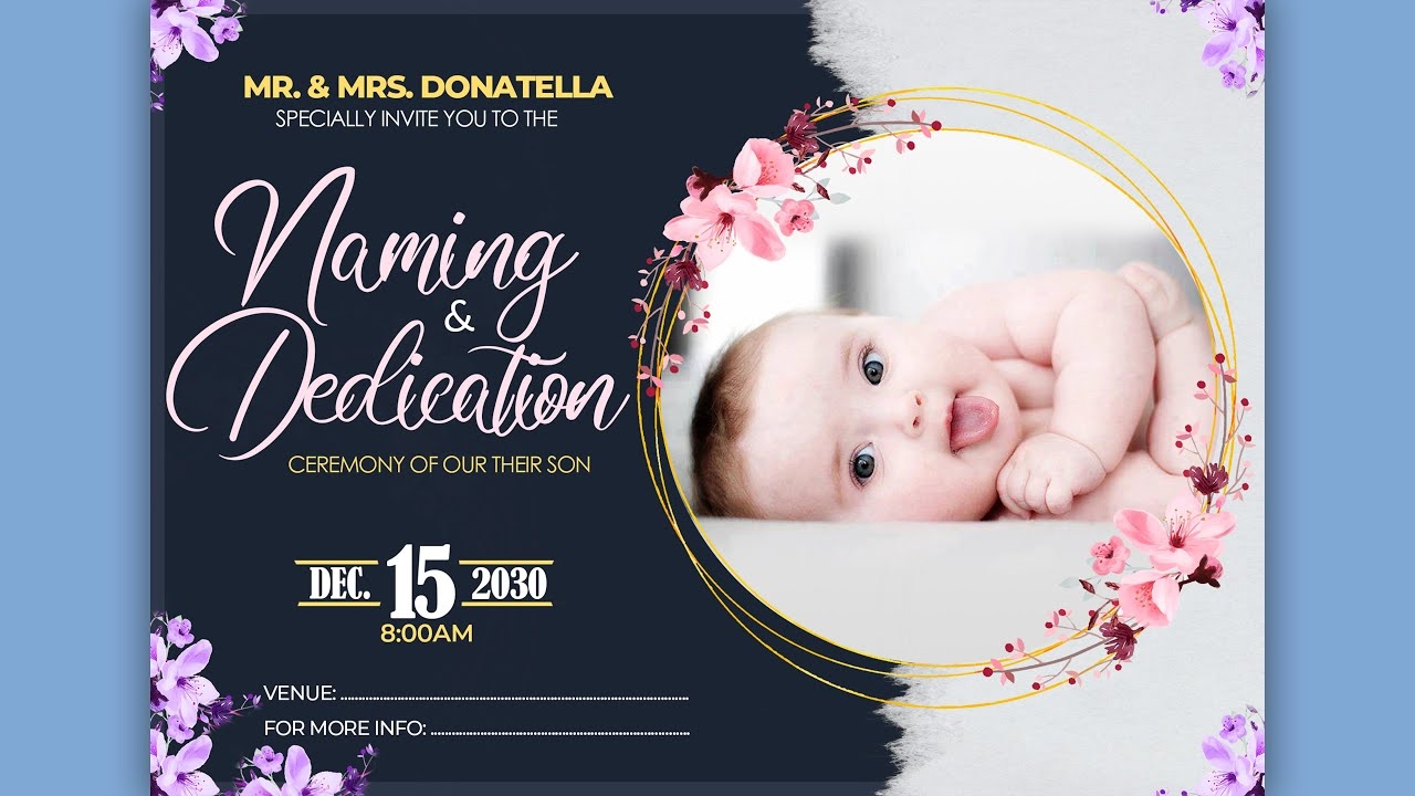 How To Create Naming Ceremony Invitation Card Free Infoupdate