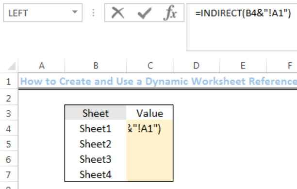 How To Increment Worksheet Reference Automatically In Excel 