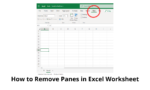 remove the panes from the worksheet