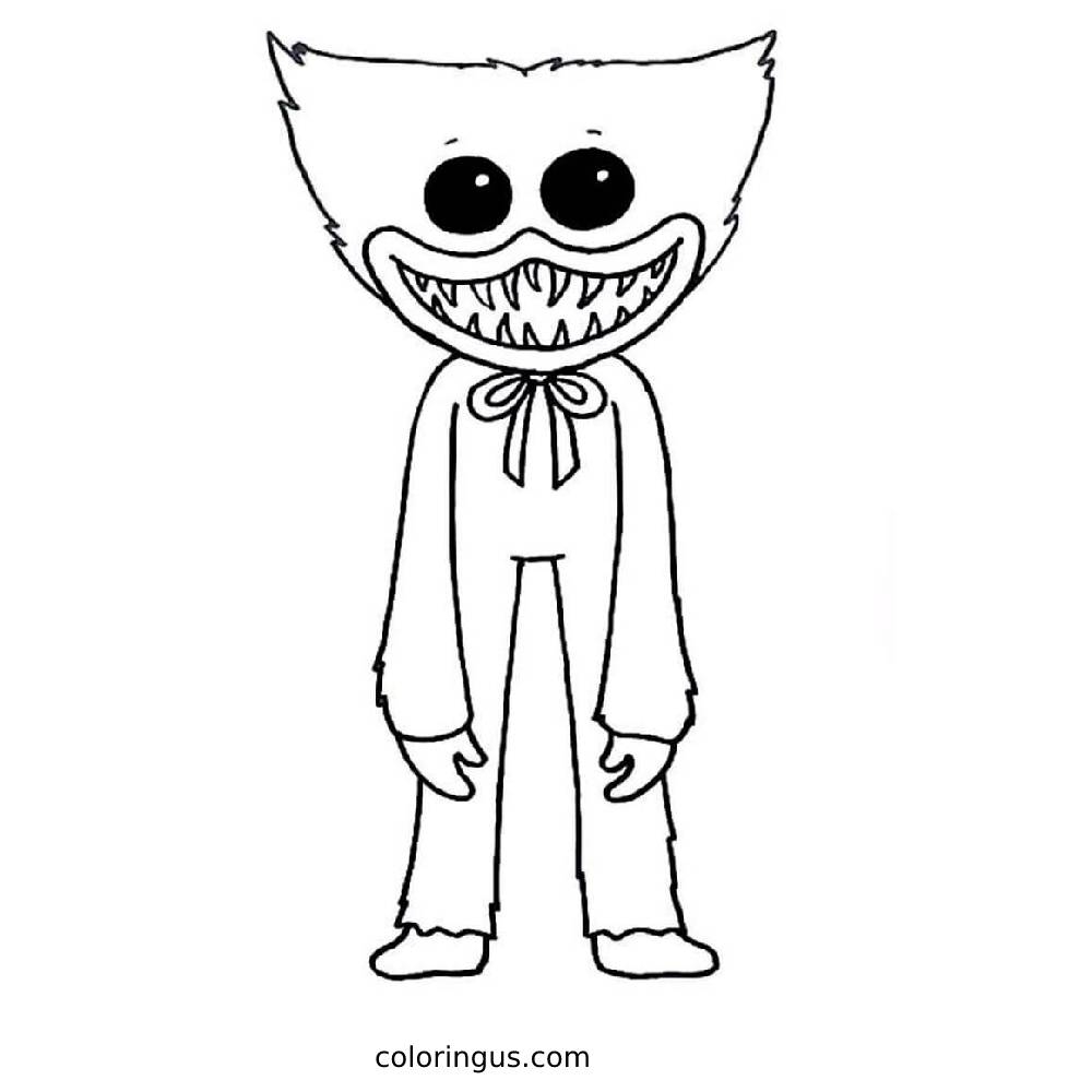 Huggy Wuggy Coloring Pages Free Printable PDF 