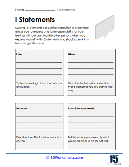 I Statements 30 Examples Format How To Write PDF Worksheets Library