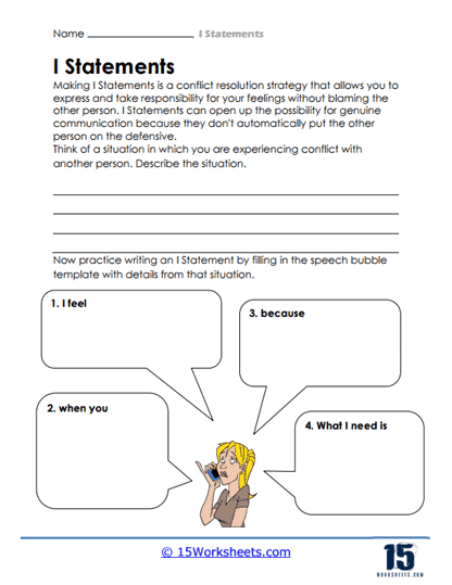 I Statements Worksheets 15 Worksheets