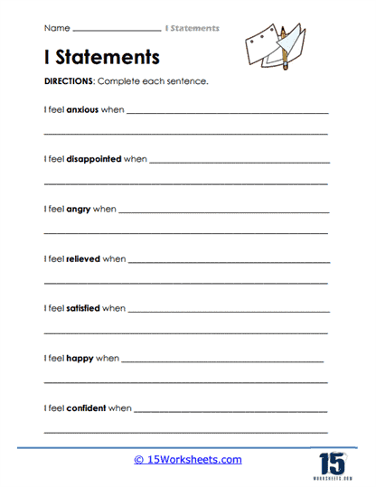 i statement worksheets