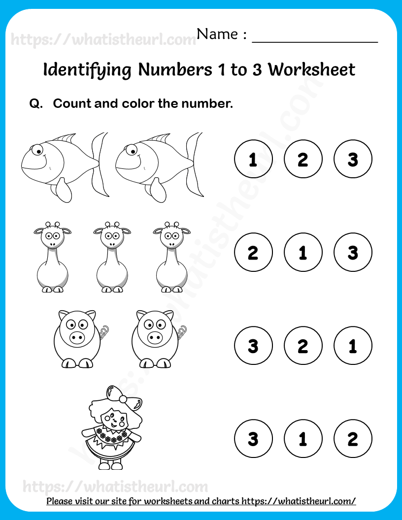 pre k numbers worksheets