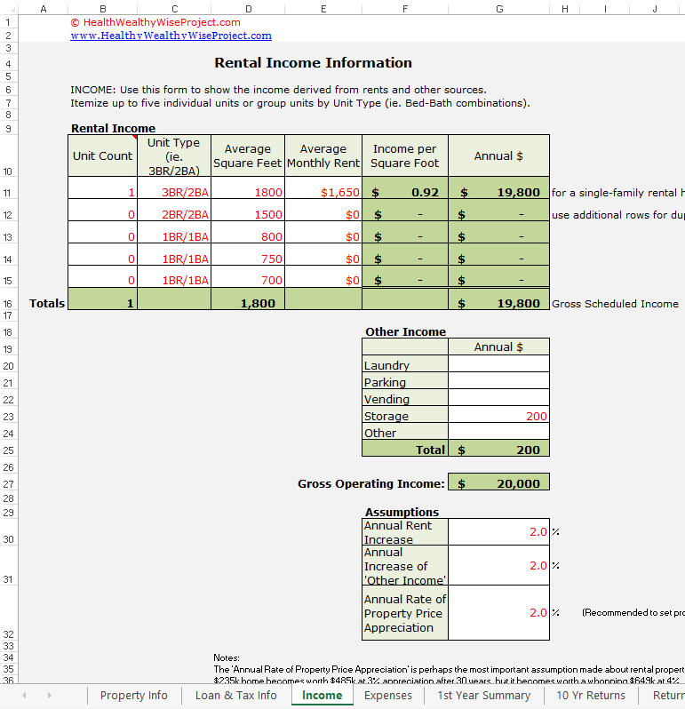 Income Calculation Worksheet Mgic