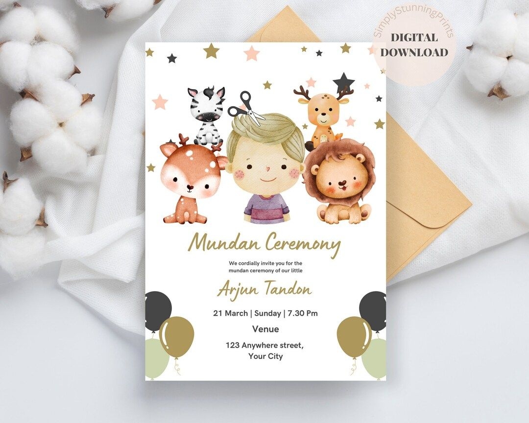 mundan ceremony invitation template