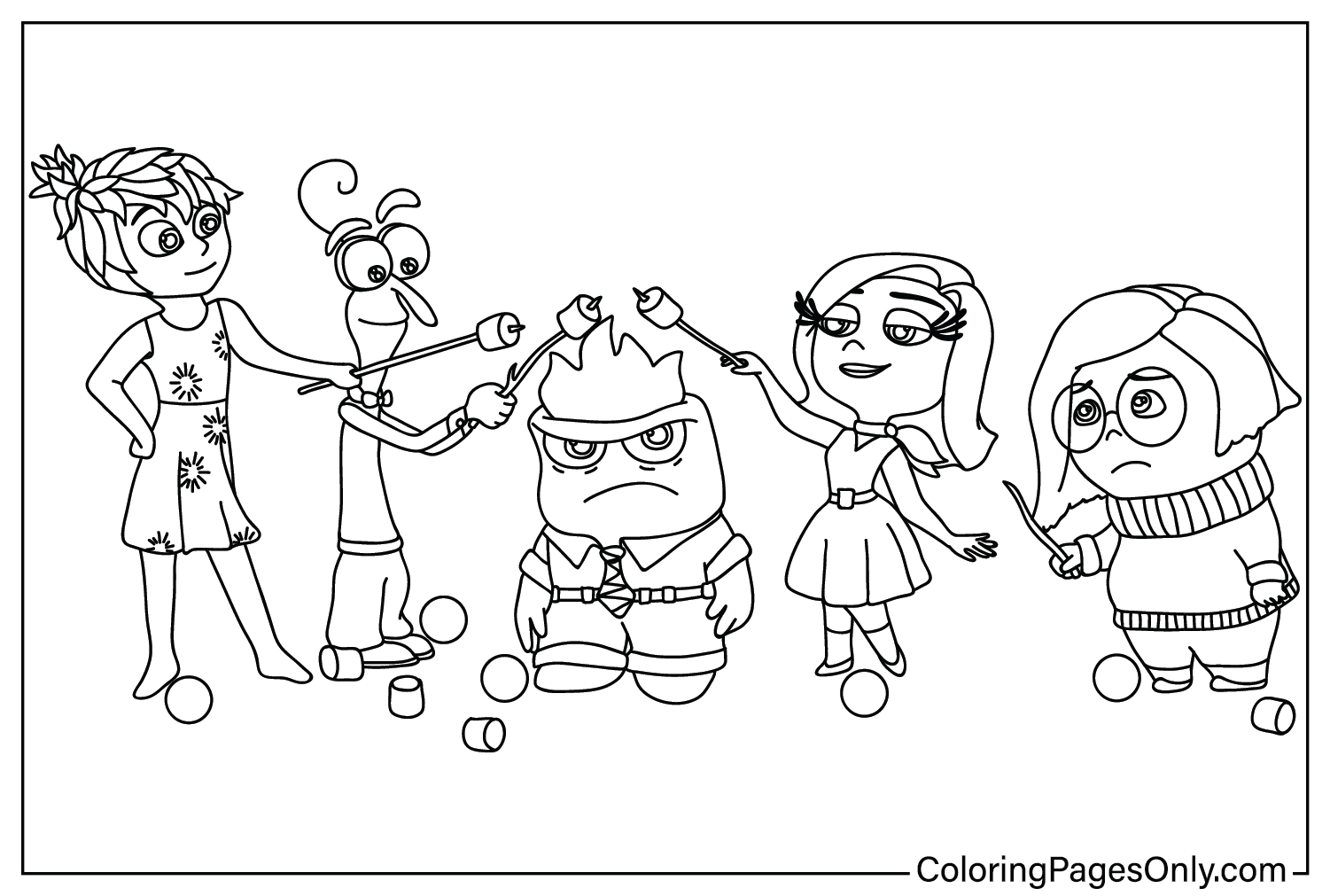 Inside Out 2 Coloring Pages Free Printable Printable Template