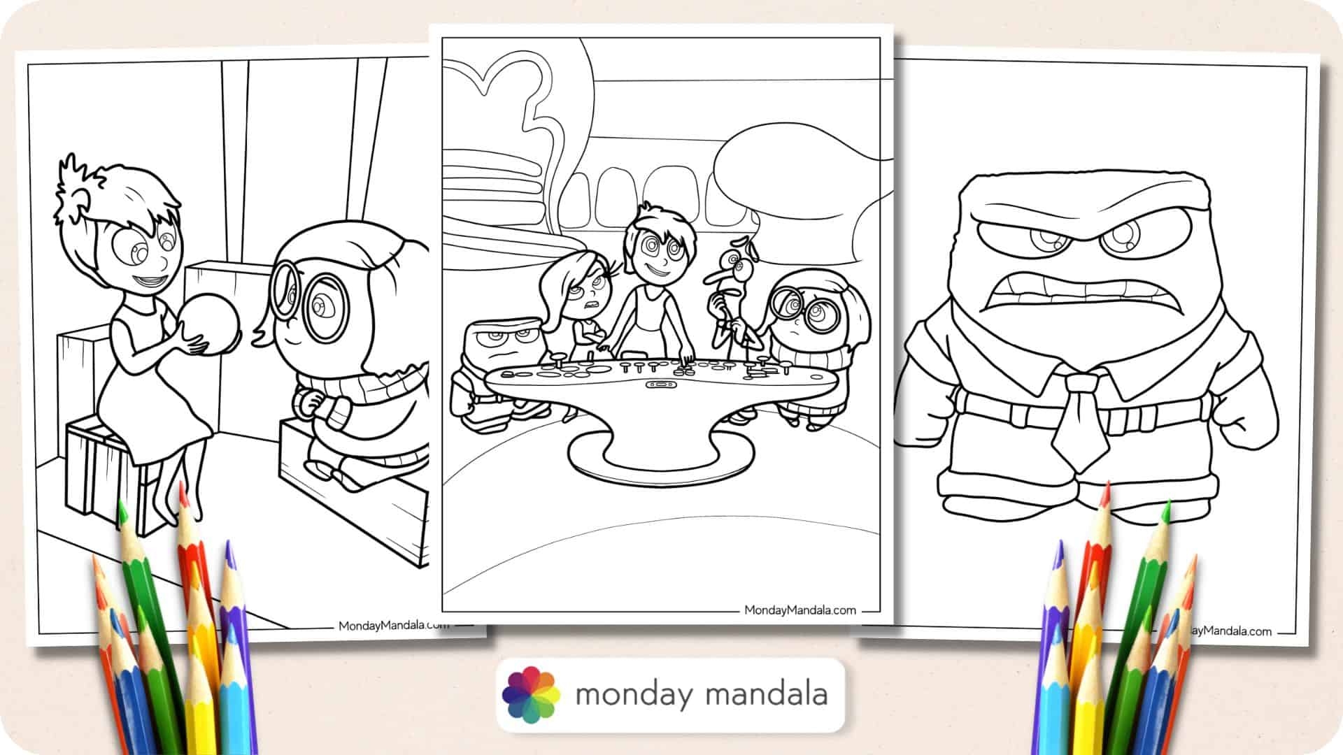 inside out free printable coloring pages