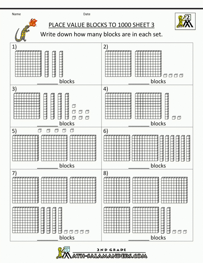 Interactive Place Value Blocks Worksheets For Engaging Math Practice