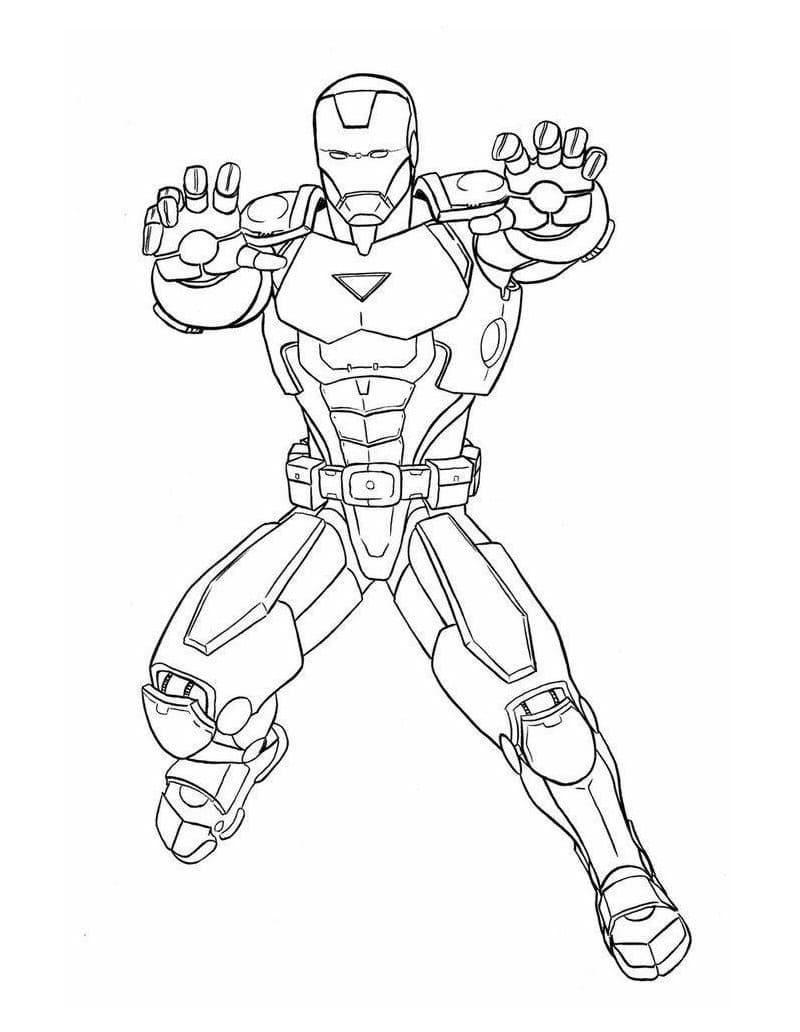 free printable iron man coloring pages
