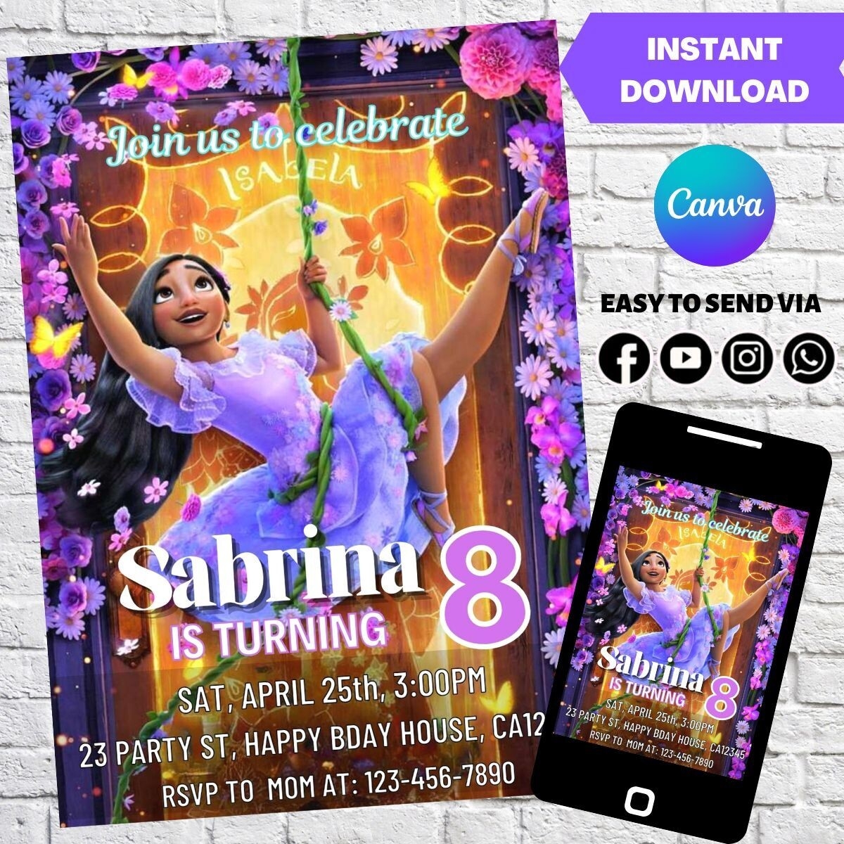 Isabela Encanto Invitation Template