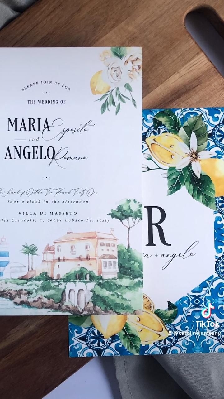 Italian Wedding Invitation Destination Wedding Artofit