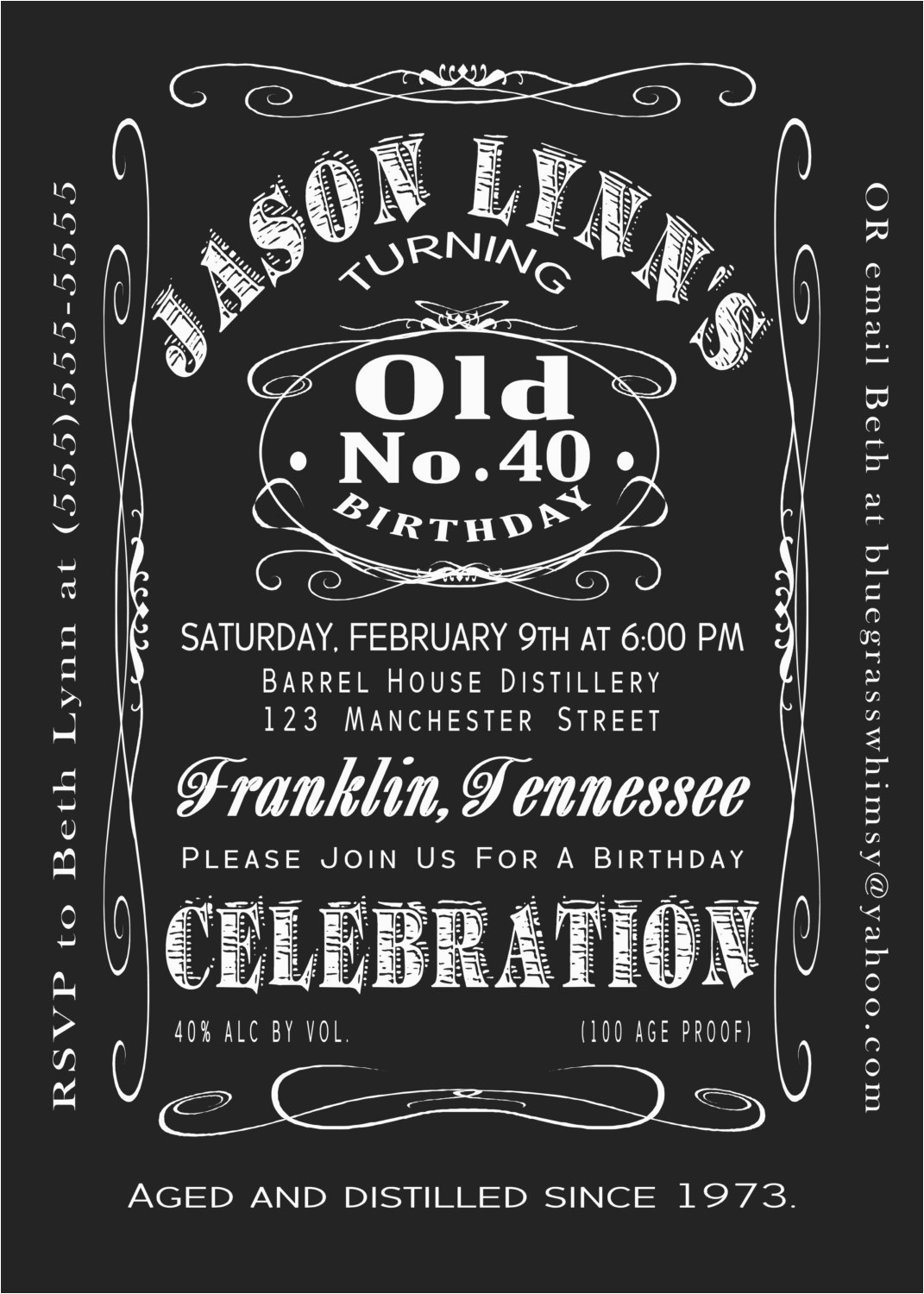Jack Daniels Birthday Invitation Template Free Jack Daniels Invitation 