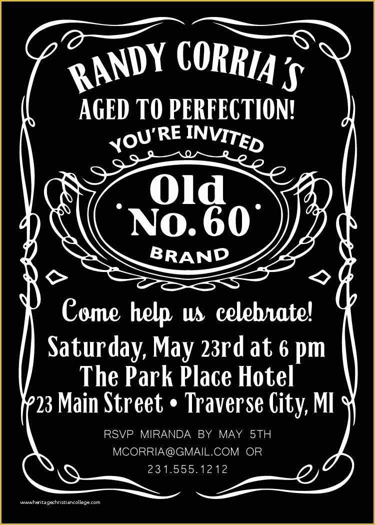Jack Daniels Invitation Template Free Of Jack Daniels Invitation 