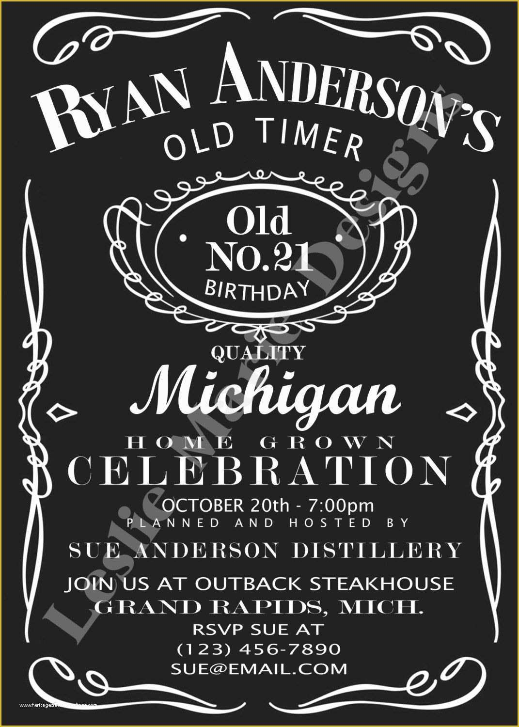 jack daniels invitation template free