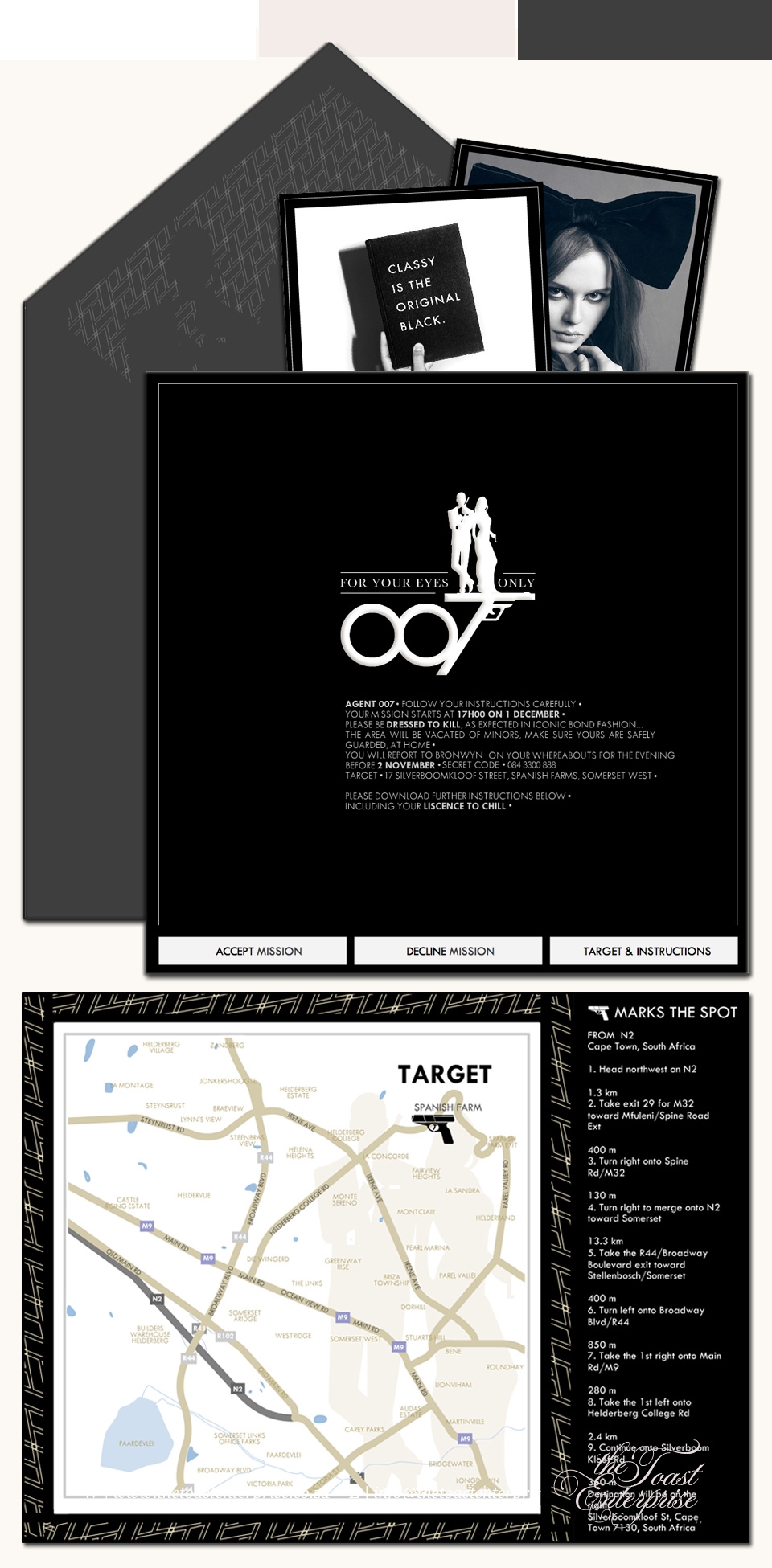 James Bond Party Invitations