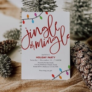 Jingle And Mingle Invitation Template Christmas Party Invitation 
