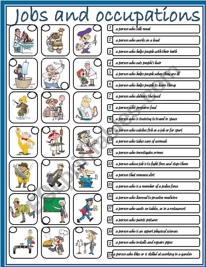 Jobs Esl Beginner Worksheet