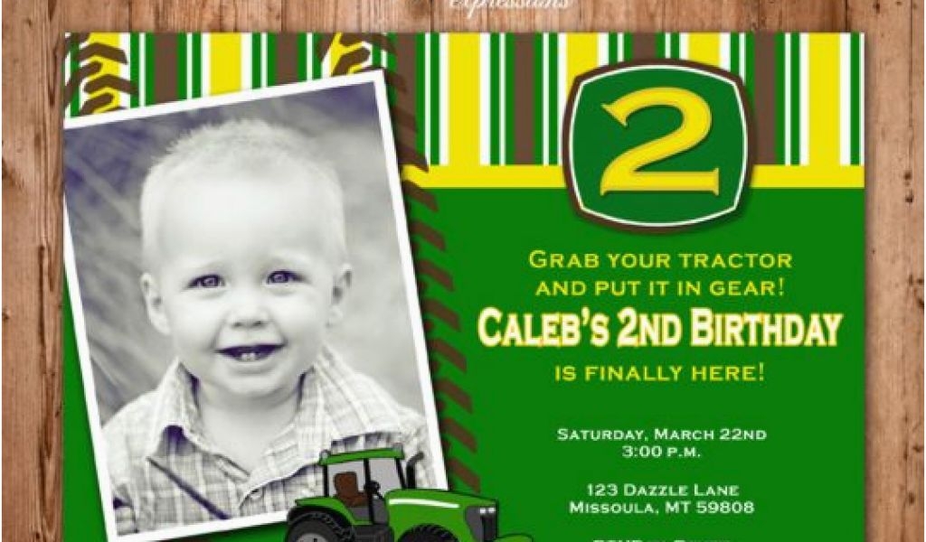 John Deere Birthday Invitation Templates Free 1000 Ideas About Tractor 