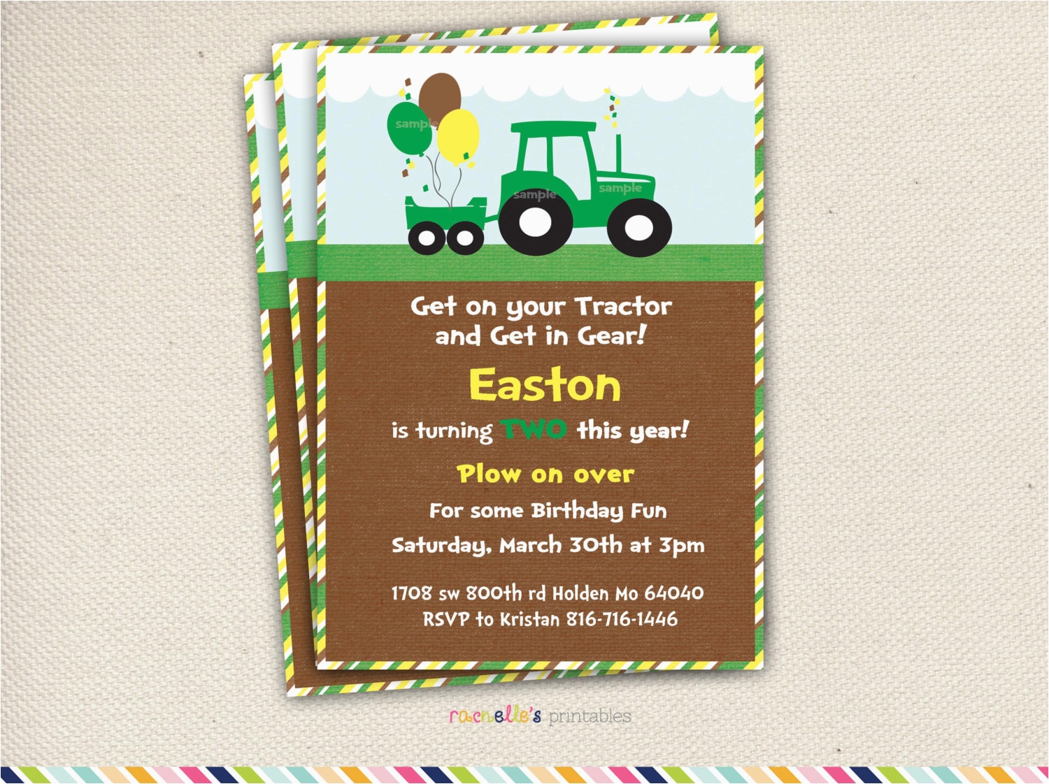 John Deere Birthday Invitation Templates Free Birthday Invites Tractor 