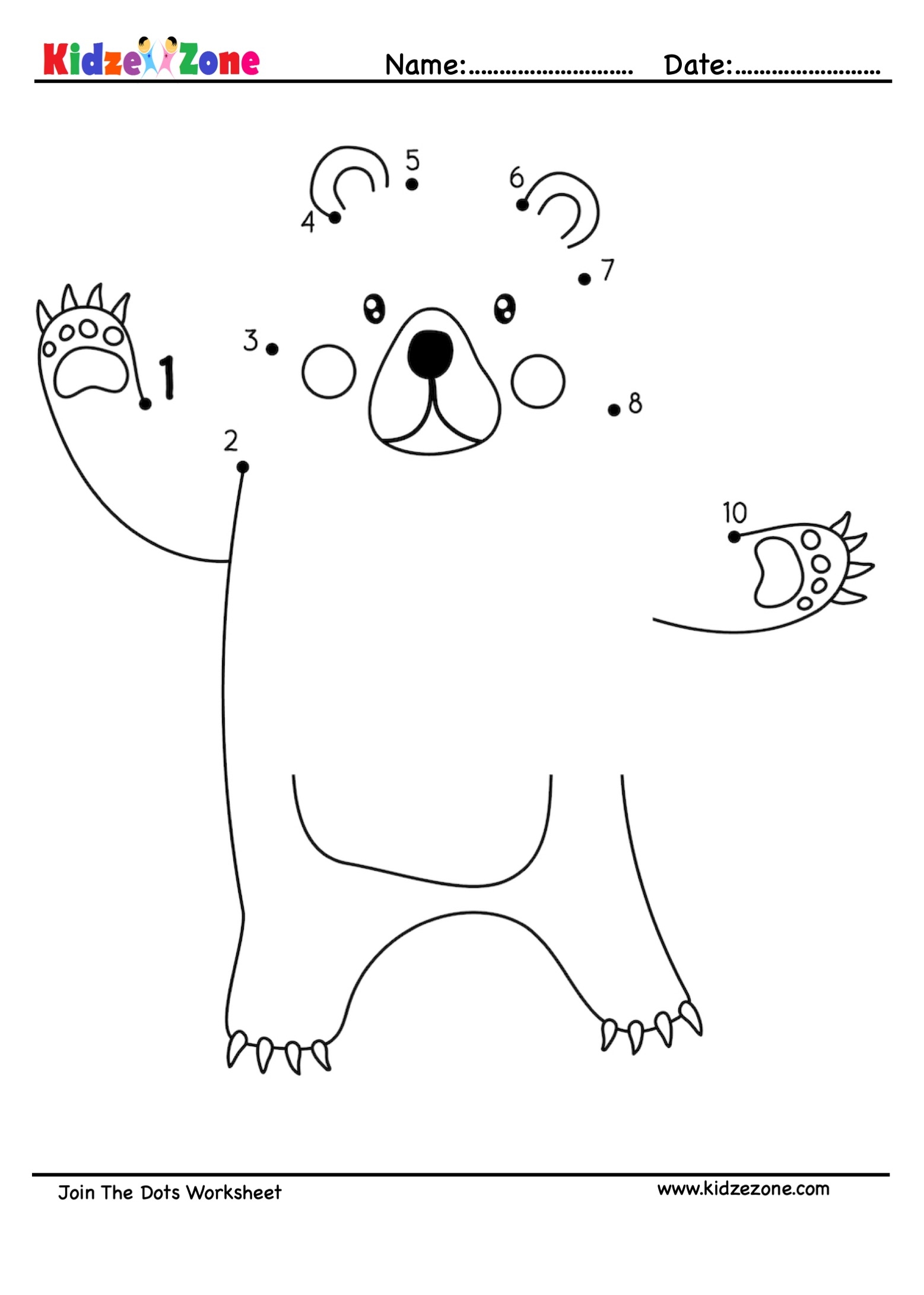 join the dots worksheet