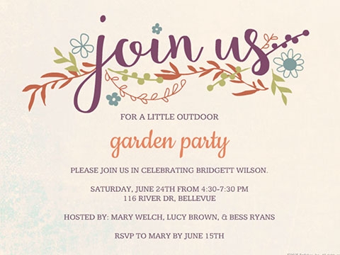 Join Us Floral Invite Smilebox