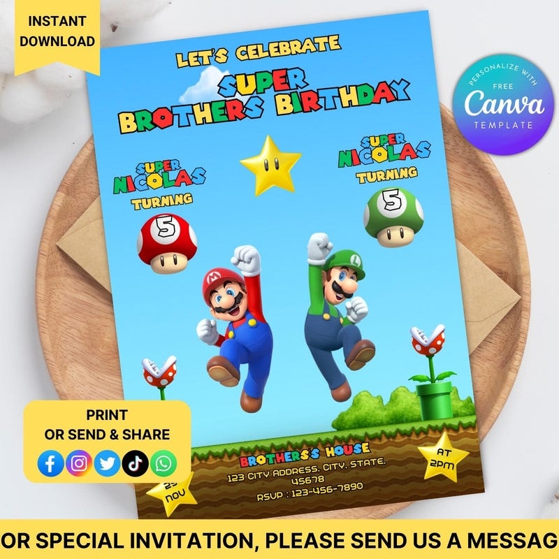Joint Birthday Etsy