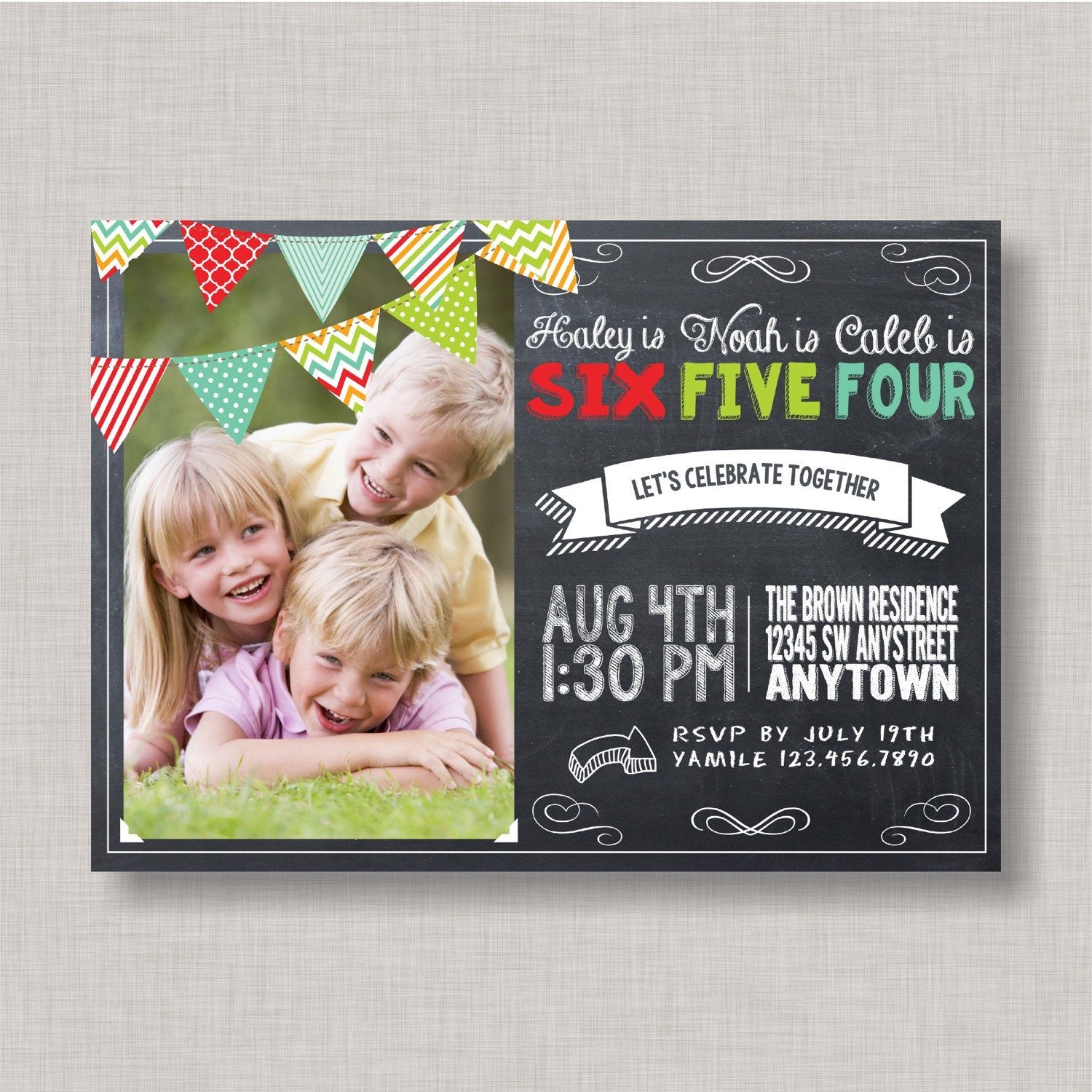 joint party invitation templates