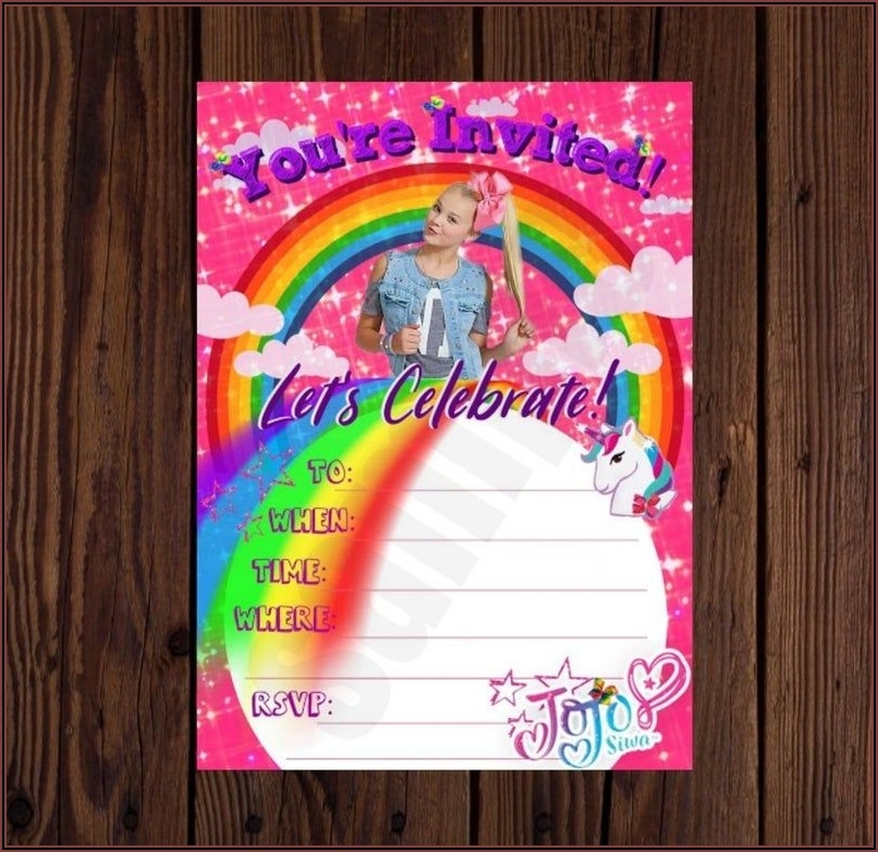Jojo Siwa Birthday Invitations Templates Invitations Resume 