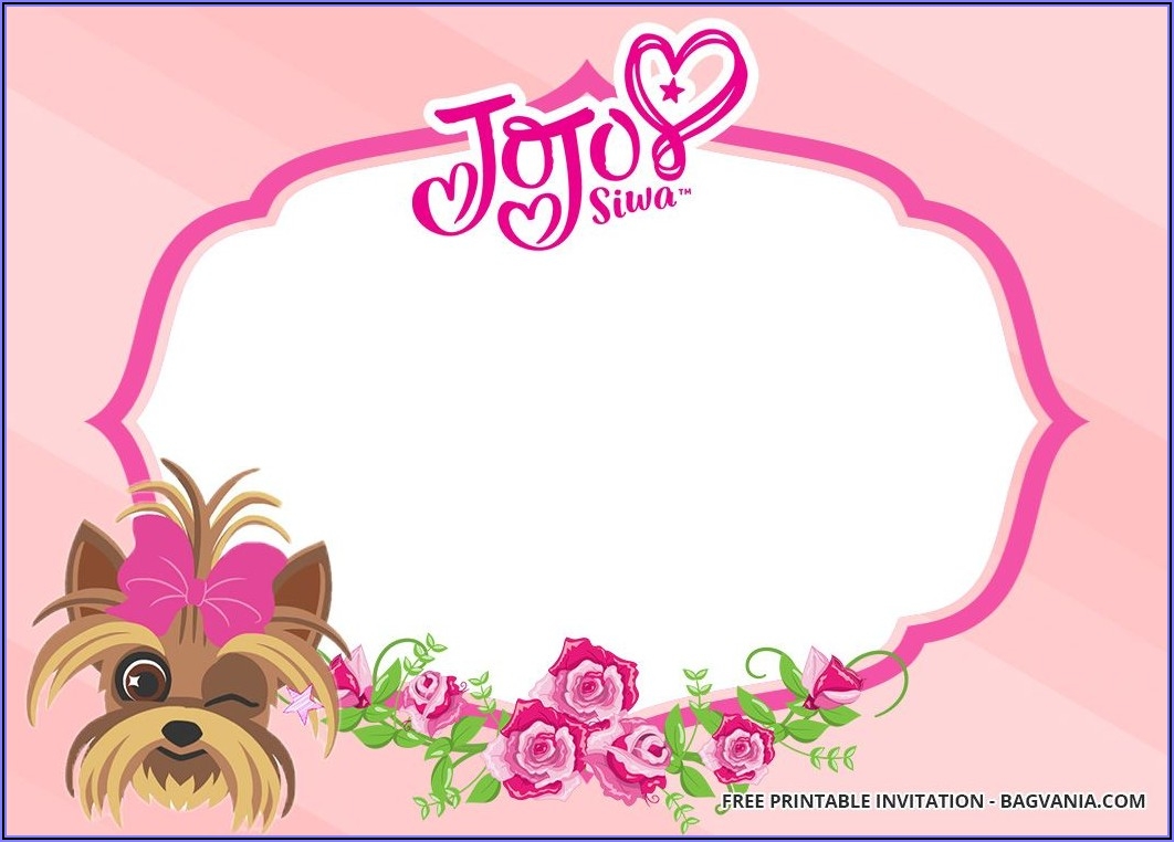 Jojo Siwa Birthday Invitations Templates Invitations Resume