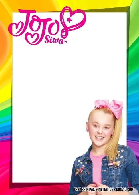 Jojo Siwa Birthday Party Invitation Digital File Bobotemp