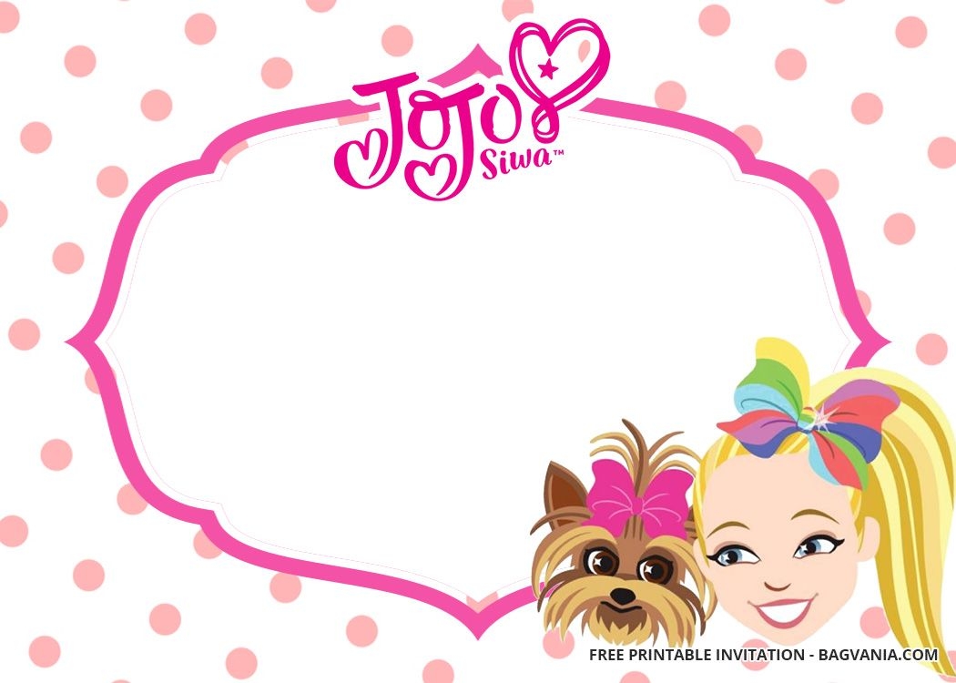 jojo siwa invite template