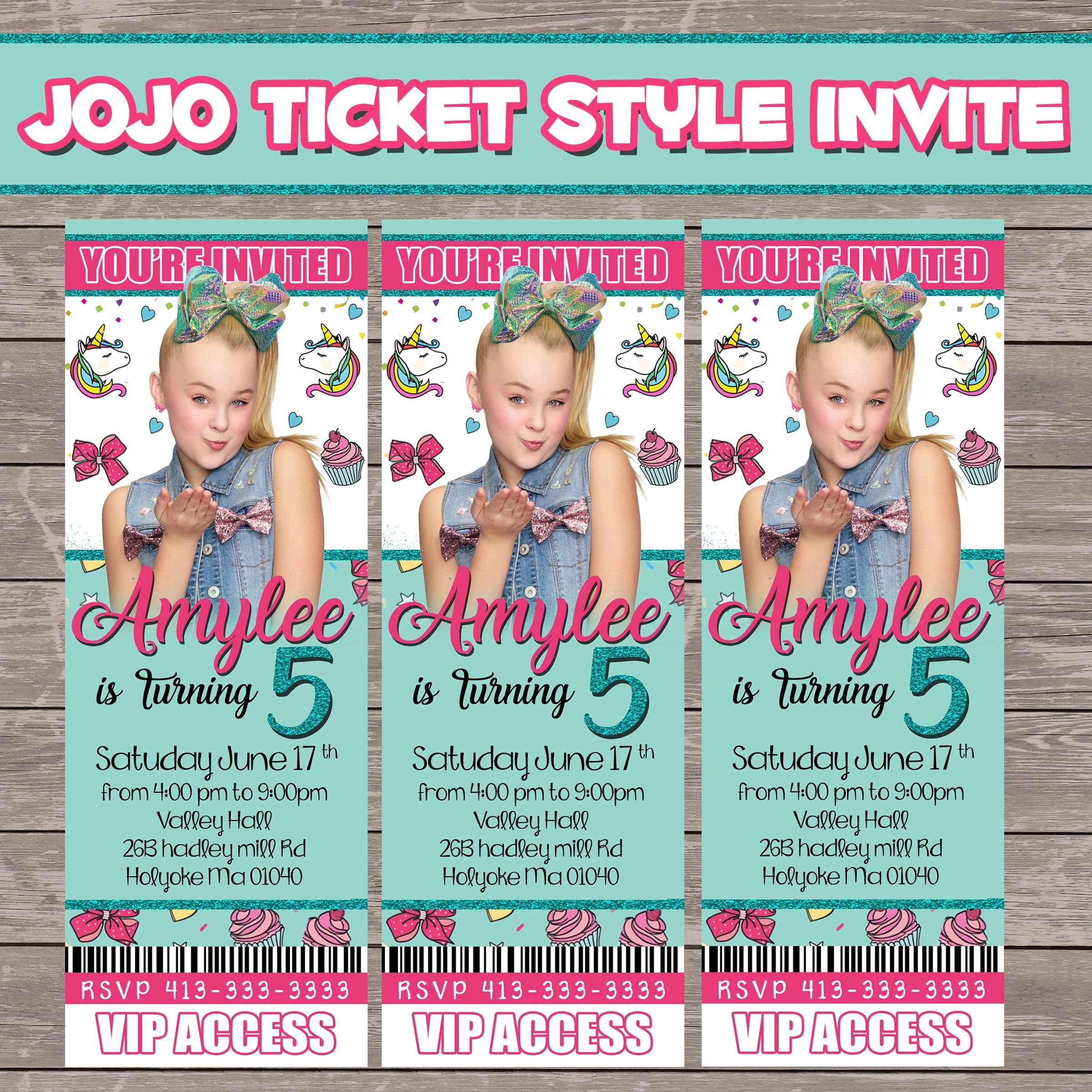 Jojo Siwa Invite Template Printable Word Searches