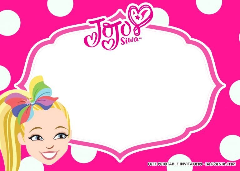Jojo Siwa Invite Template