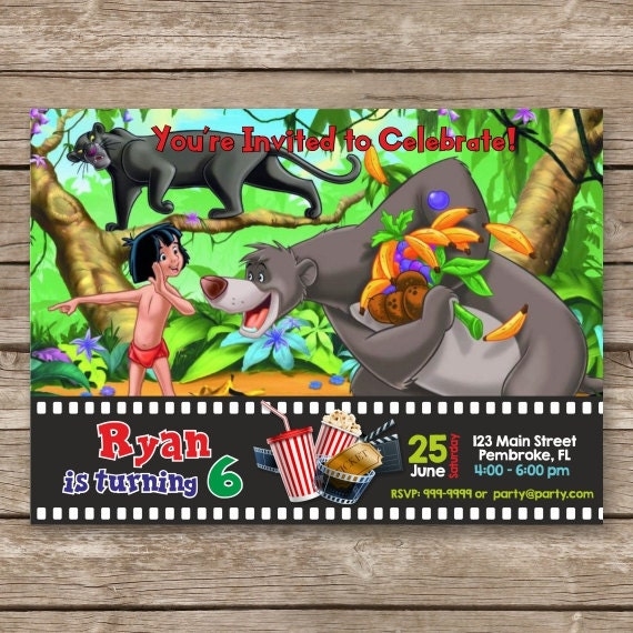 Jungle Book Invitation Jungle Book Birthday By PartyGiraffe