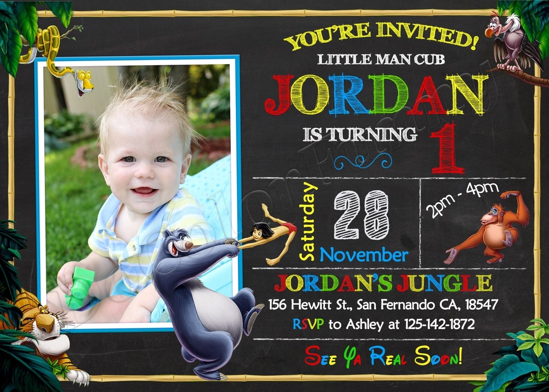 jungle book invitation template free