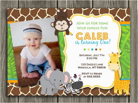 Jungle Theme Birthday Invitation Template 17 Safari Birthday