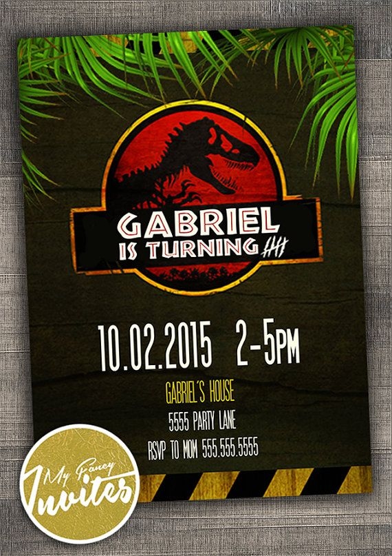 Jurassic Park Party Invitation Template