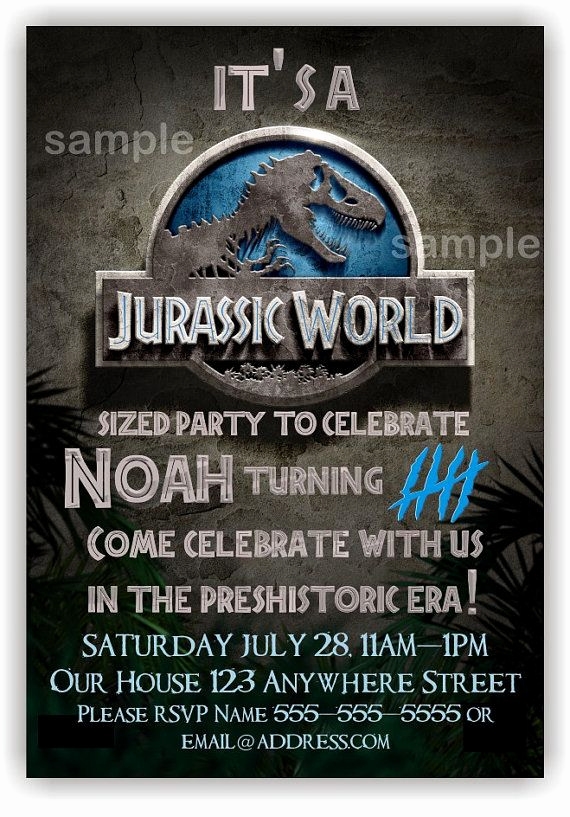 jurassic world invitation template free