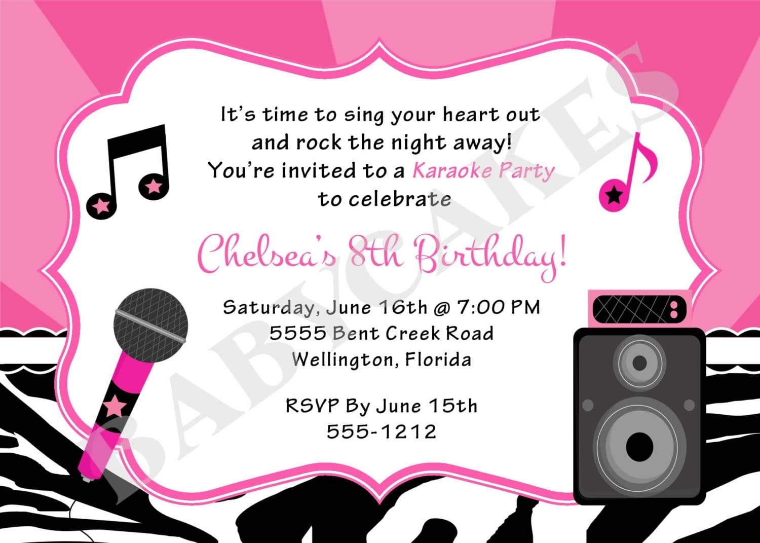 karaoke party invitation templates free